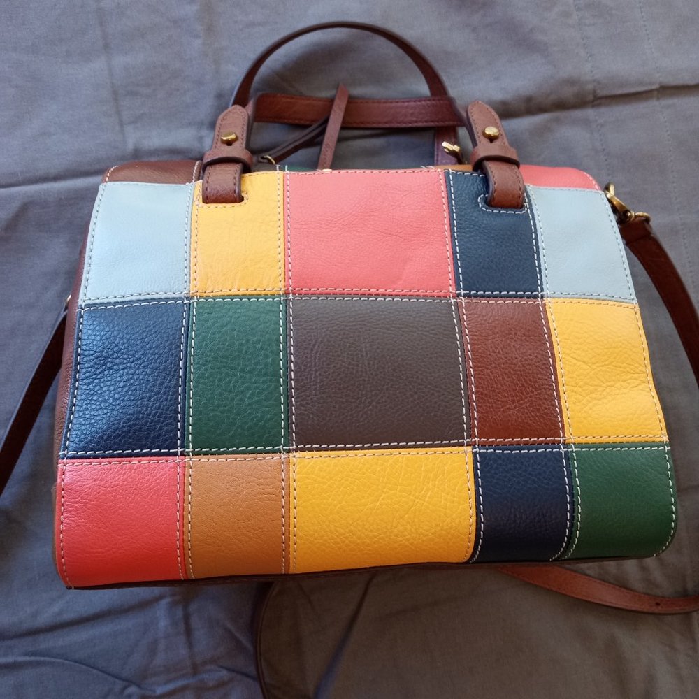 NWT Fossil  💝 🗝️ Patchwork Satchel 💝